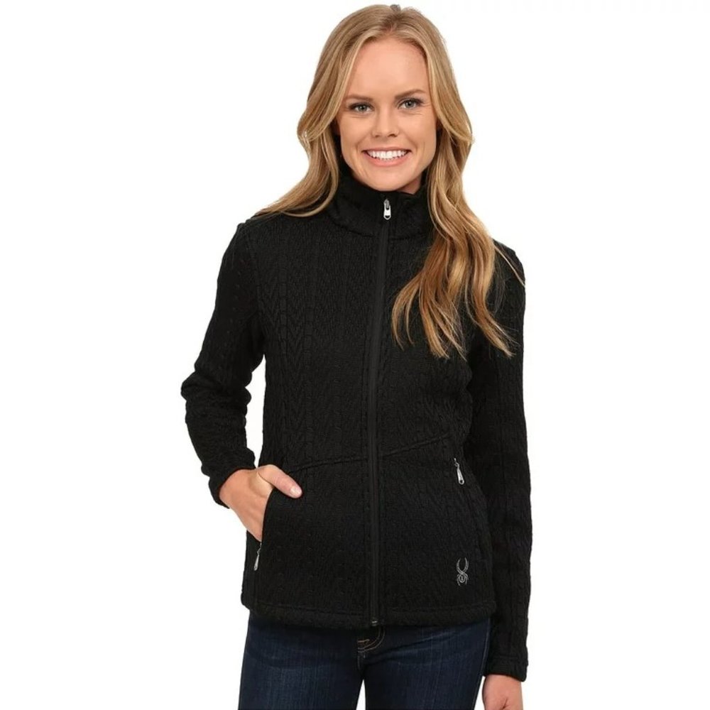 Spyder Major Cable Core Jacket SZ L Deep Black